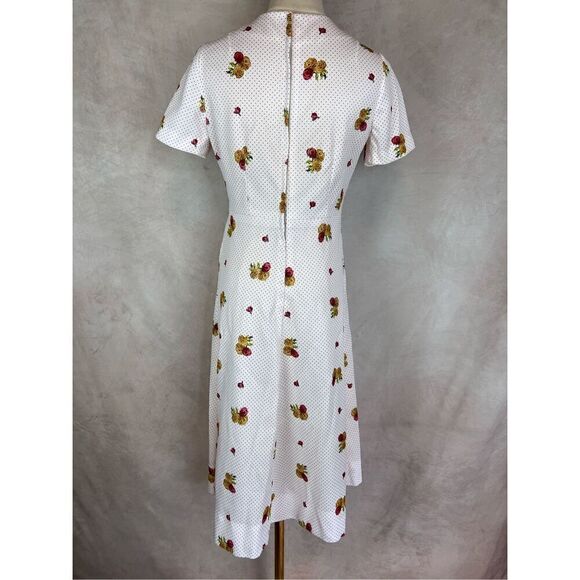 Vintage Mod Midi Dress Roses - Picture 5 of 6